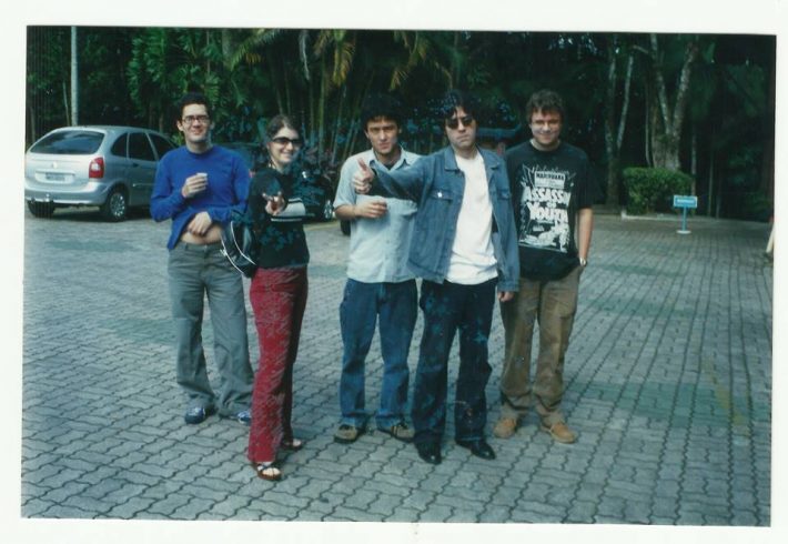 Blumenau, 2003, ainda com o baterista Ricardo Noryo e o tecladista 