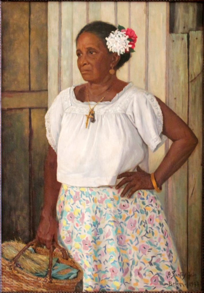 Antonieta Santos Feio, Vendedora de cheiro, 1947, Oleo sobre tela, 105 x 74 cm, Acervo Museu de Arte de Belem_FUMBEL_Easy-Resize.com