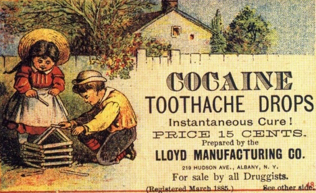 propaganda de drops cocaina em 1885