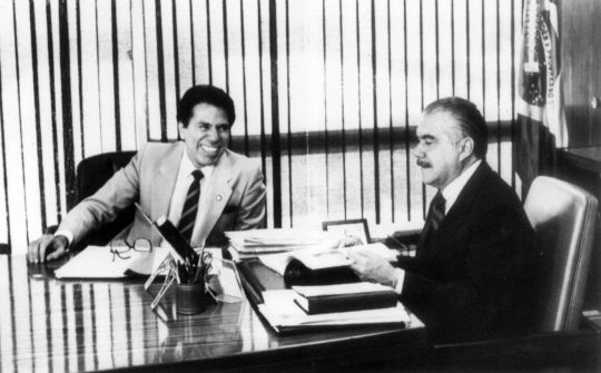 Silvio Santos e José Sarney. FOTO ARQUIVO/ESTADAO
