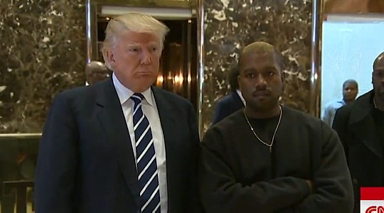 Donald Trump e Kanye West na Trump Tower, em Nova York
