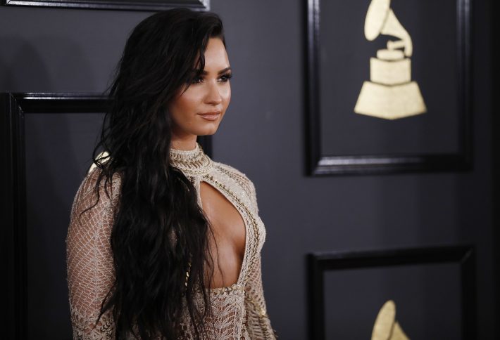Singer Demi Lovato arrives at the 59th Annual Grammy Awards in Los Angeles, California, U.S. , February 12, 2017. REUTERS/Mario Anzuoni