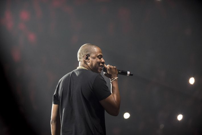 FILE ? Jay-Z performs at the Barclays Center in New York, May 20, 2016. Jay-Z?s 13th album, ?4:44,? is the rapper?s most personal record yet. He created a playlist of songs for inspiration, many of which were sampled on the album. (Chad Batka/The New York Times)