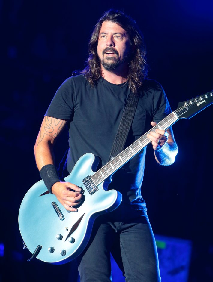 Dave Grohl of the band The Foo Fighters performs on Day 2 of the 2014 Firefly Music Festival at The Woodlands on Friday, June 20, 2014, in Dover, Del. (Photo by Owen Sweeney/Invision/AP)