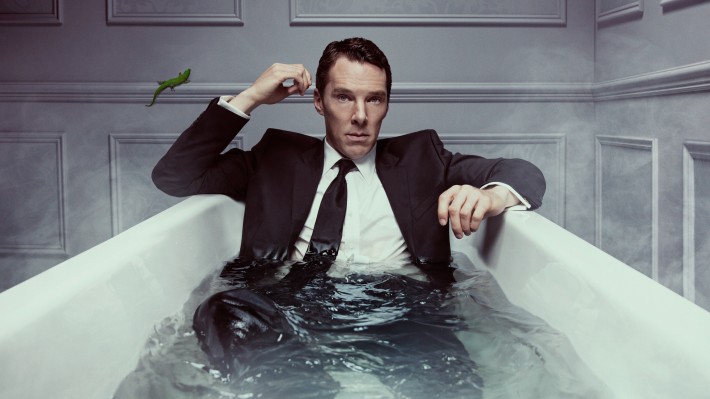 Benedict Cumberbatch, na série 'Patrick Melrose' (foto GloboPlay)