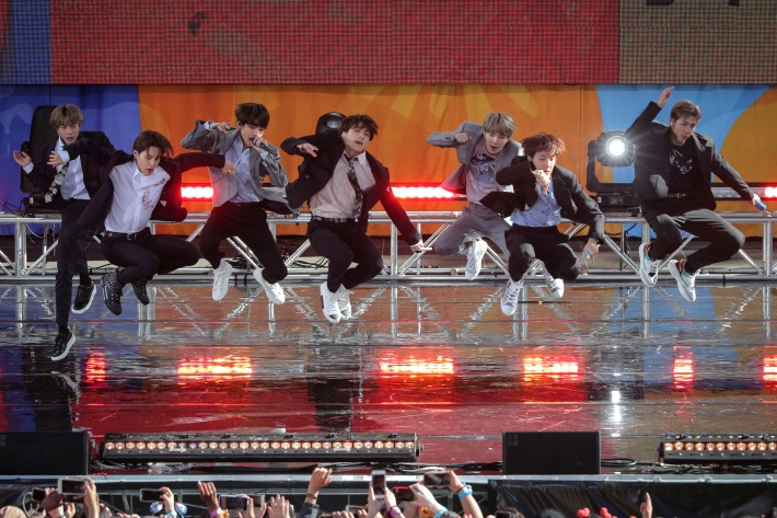 Show do BTS, grupo sul-coreano de k-pop (Foto Brendan McDermid/ Reuters)
