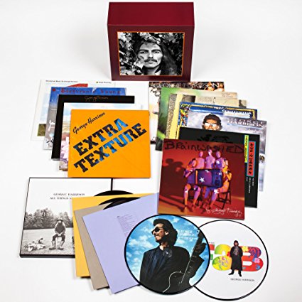 A caixa The George Harrison Vinyl Collection a ser lançada no dia 24 de fevereiro.