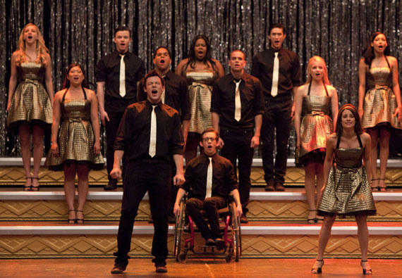 Cena do episódio final de Glee: chave de ouro